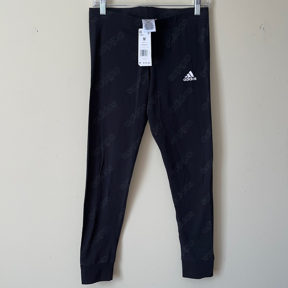 Adidas Sport Tights With Adidas Logo All Over Them NWT
